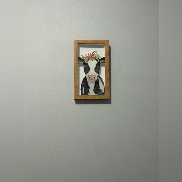 Hometrends rustic cow hanging wall art - Picture 5 of 5